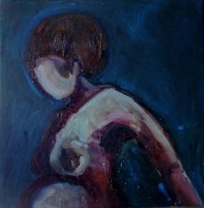 nude lady pregnant oil on canvas